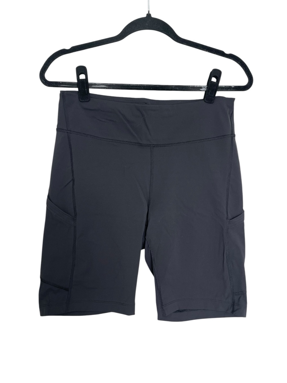 Outdoor Voices Black High-Waist Pocket Bike Shorts